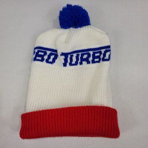 Turbo Gas Station Vintage Toque Knit Winter Hat PomPom